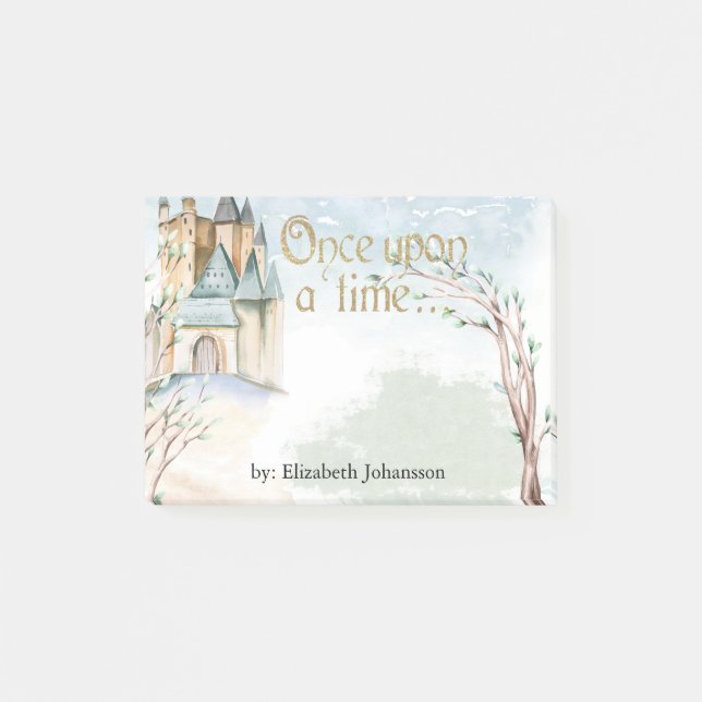 Notas Post-it® Castillo de hadas acuáticas en el bosque (Anverso)