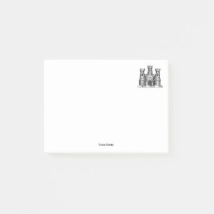 Notas Post-it® Castillo heráldico vintage Emblem Escudo de armas 