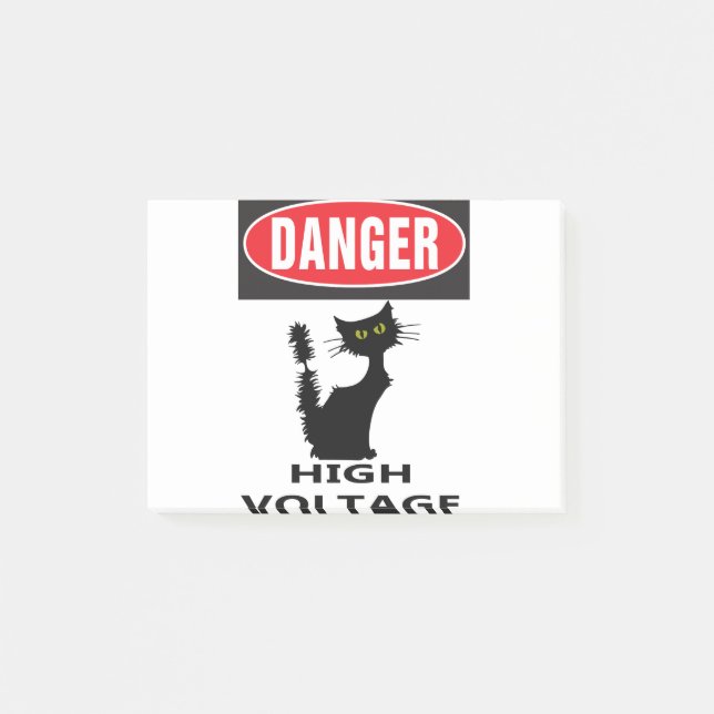 NOTAS POST-IT® CAT DEL ALTO VOLTAJE (Anverso)