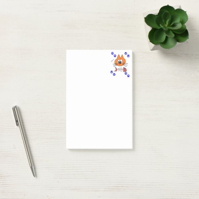 Notas Post-it® Cat Kitten Fish Notes (Oficina)
