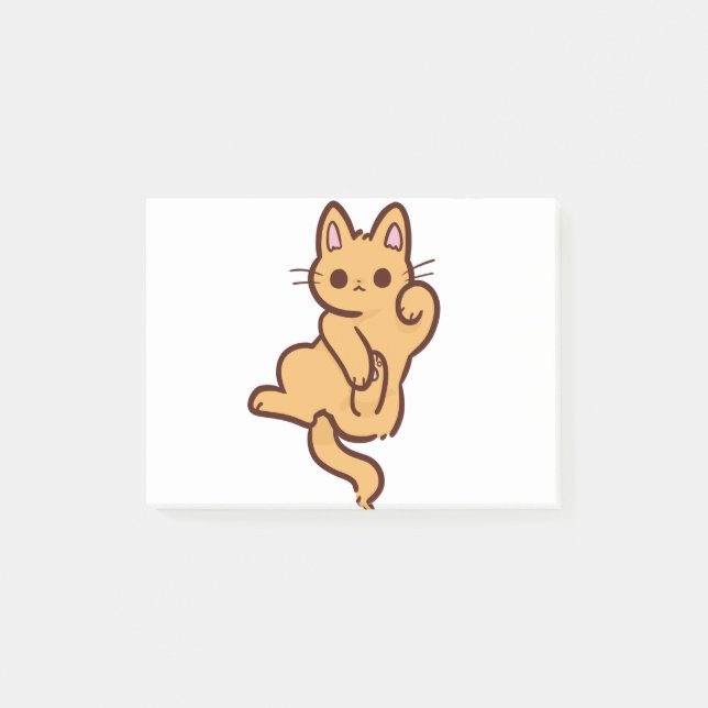 Notas Post-it® Cat Kitten Kawaii Chibi Kitty Young Cat Animal (Anverso)