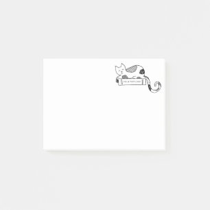 Notas Post-it® Cat Loaf On Personalized Book Sketch Post It Notes