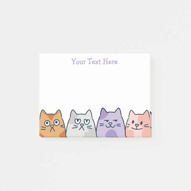 Notas Post-it® Cat Lovers Personalized (Anverso)