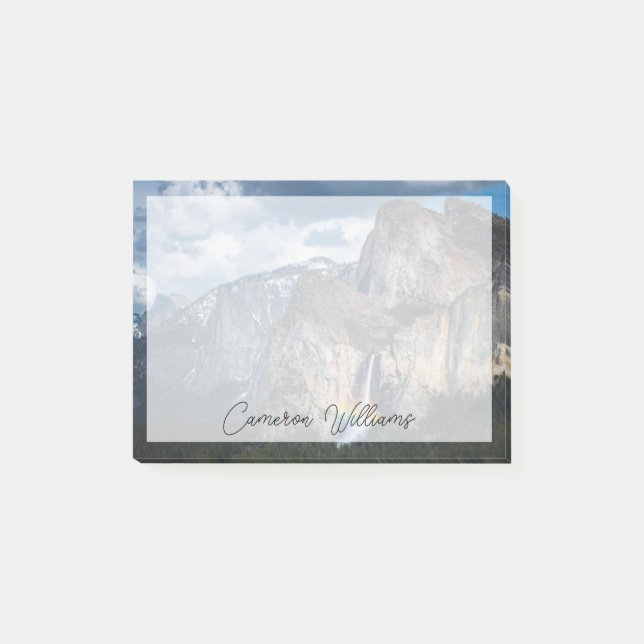 Notas Post-it® Cataratas | Bridal Veil Falls Yosemite California (Anverso)