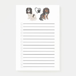 Notas Post-it® Cavalier de tres colores y negro y tan negro