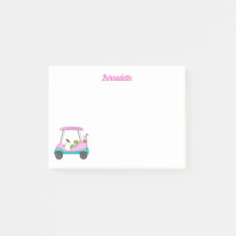 Notas Post-it® Cavalier King Charles Spaniel en carrito de golf r