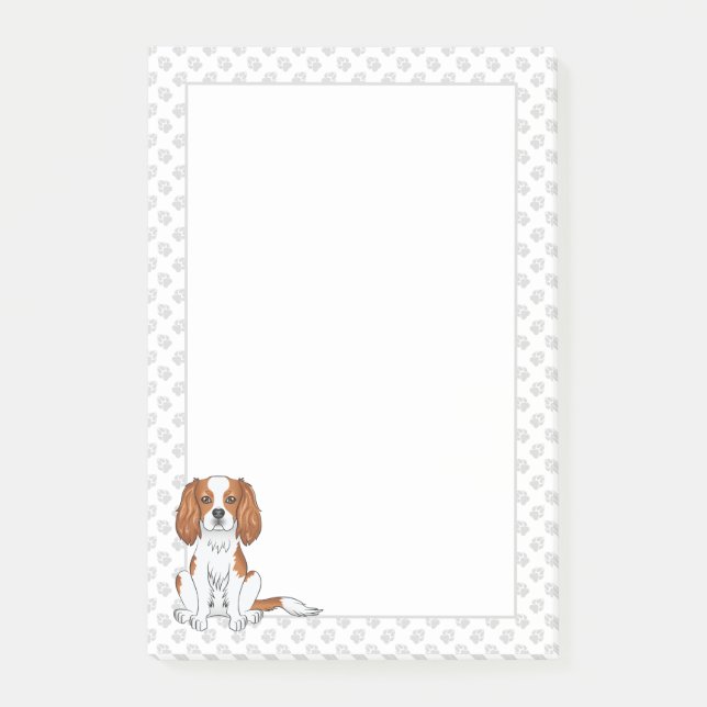 Notas Post-it® Cavalier King Charles Spaniel & Patas de Blenheim (Anverso)