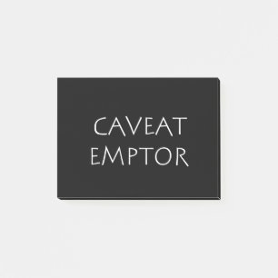 Notas Post-it® Caveat Emptor
