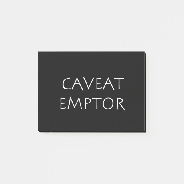 Notas Post-it® Caveat Emptor (Anverso)
