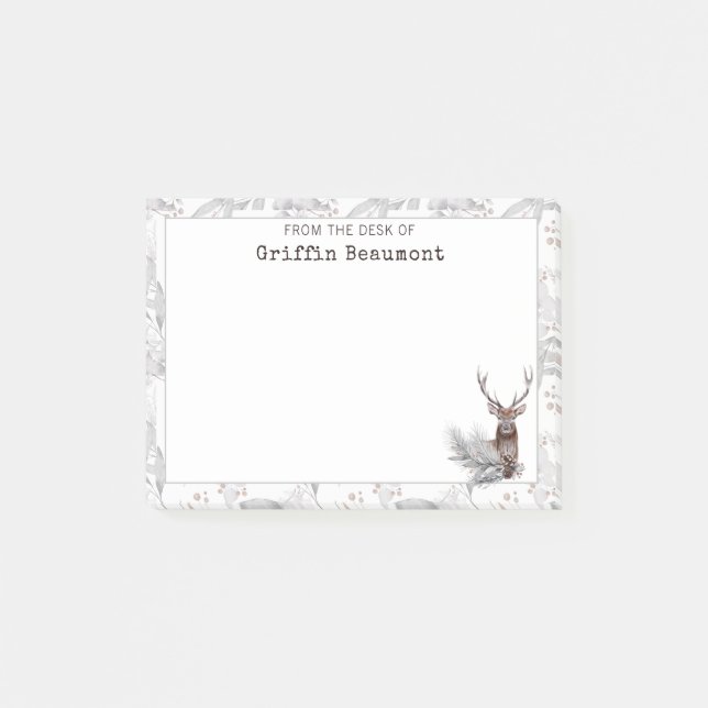 Notas Post-it® Caza personalizada de venados desde la mesa de  (Anverso)