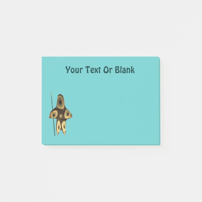 Notas Post-it® Cazador inuit fractal (Anverso)