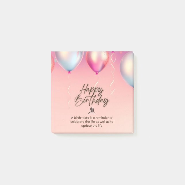 Notas Post-it® Celebrar Cumpleaños de la Vida (Anverso)