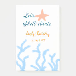 Notas Post-it® Celebremos bajo el mar cumpleaños azul 