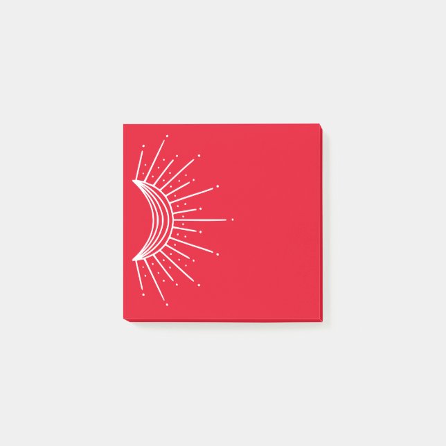 Notas Post-it® Celeste, astronómico. Crescent Sun Ray (Anverso)