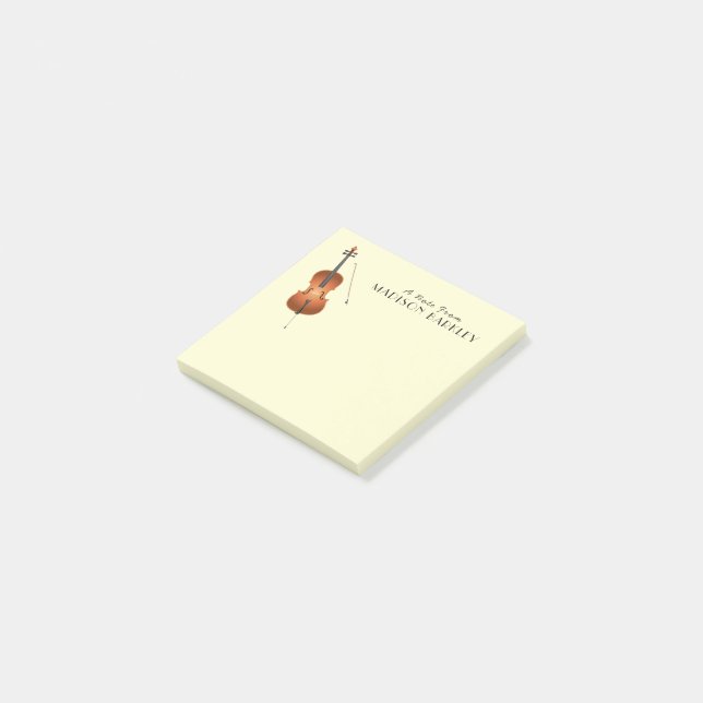 Notas Post-it® Cello Músico Teacher orquesta de cuerdas (En perspectiva)