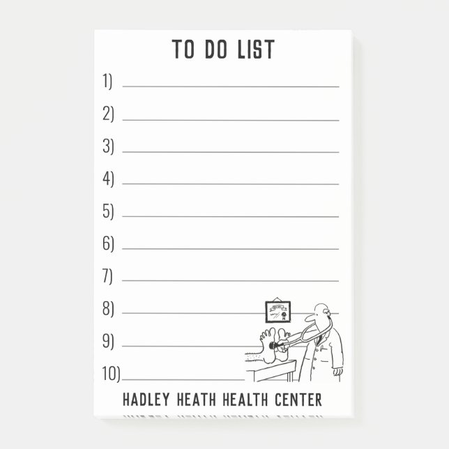 Notas Post-it® Centro de salud de Médicas médicos a PersonalIse (Anverso)