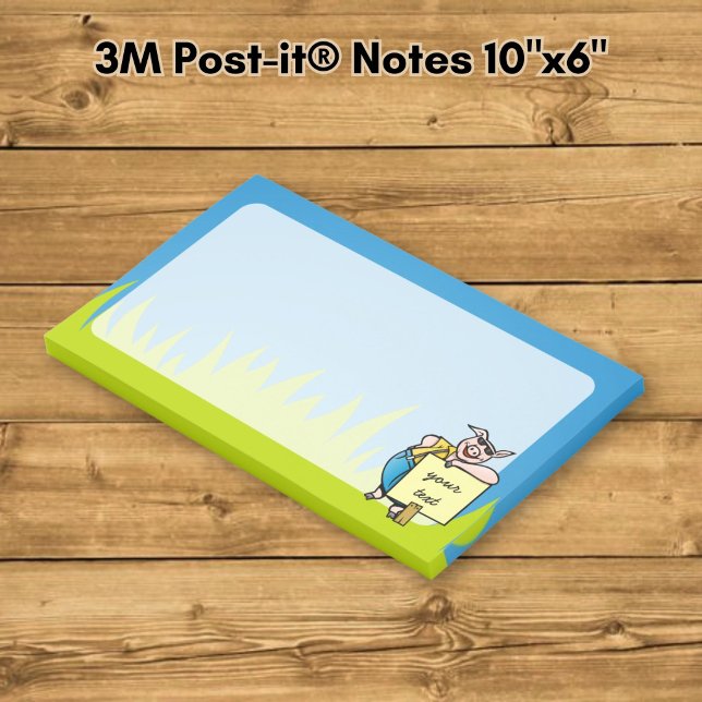 Notas Post-it® Cerdo con letrero (Subido por el creador)