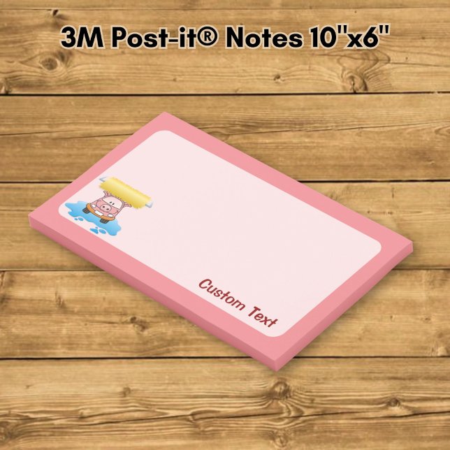 Notas Post-it® Cerdo de lavado de coches de dibujos animados (Subido por el creador)