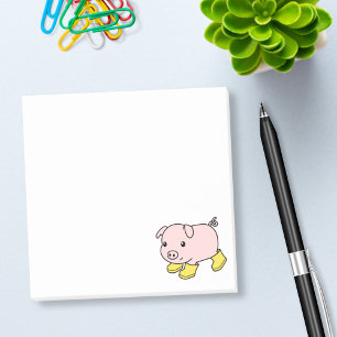 Notas Post-it® Cerdo de lechón con brotes de goma amarilla