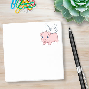 Notas Post-it® Cerdo del vuelo - cochinillo con las alas