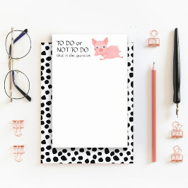 Notas Post-it® Cerdo divertido para hacer o no hacer lista