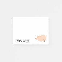 Notas Post-it® Cerdo lindo personalizado