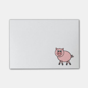 Notas Post-it® Cerdo rosado