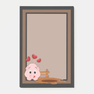 Notas Post-it® Cerdo rosado