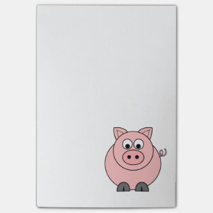 Notas Post-it® Cerdo rosado gordo