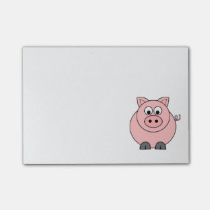 Notas Post-it® Cerdo rosado gordo
