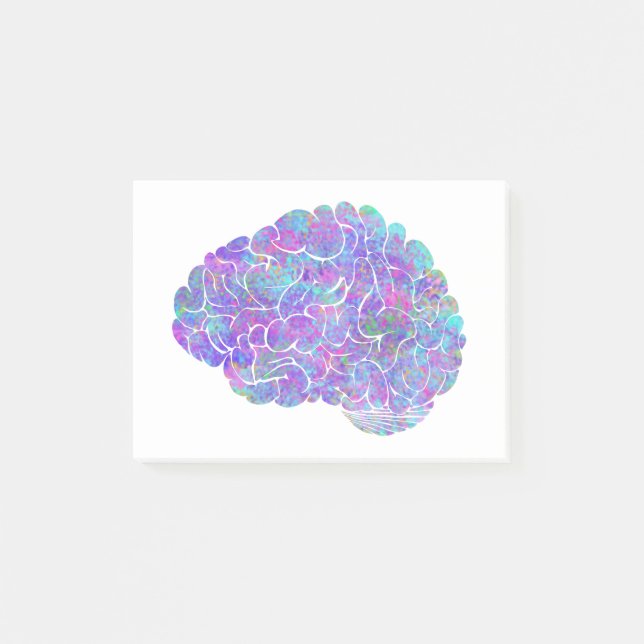 Notas Post-it® Cerebro Acuarela (Anverso)