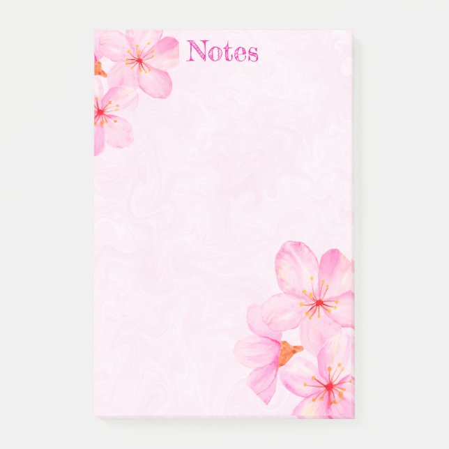 Notas Post-it® Cerezo Flor Precioso Rosa Personalizado (Anverso)