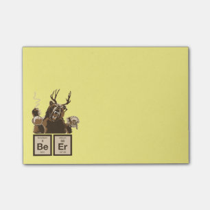 Notas Post-it® Cerveza descubierta oso de la química