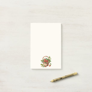 Notas Post-it® Cesta linda llena de fresas