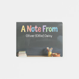 Notas Post-it® Chalkboard-Style Teacher