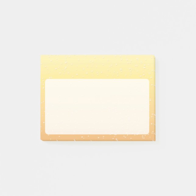 Notas Post-it® Champagne con burbujas pequeñas (Anverso)