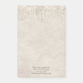 Notas Post-it® Champagne que gotea brillo moderno glamuroso elega