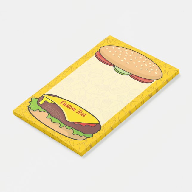 Notas Post-it® Cheeseburger (En perspectiva)