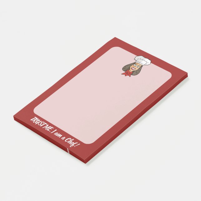 Notas Post-it® Chef femenino (En perspectiva)