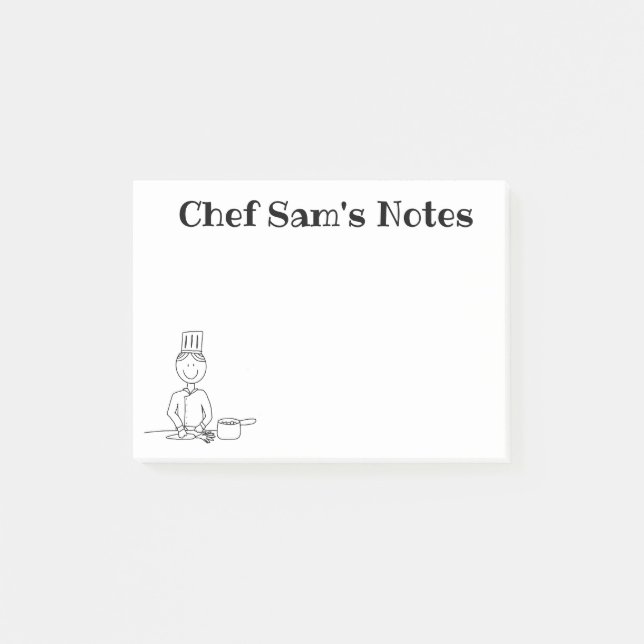 Notas Post-it® "Chef" personalizado  (Anverso)