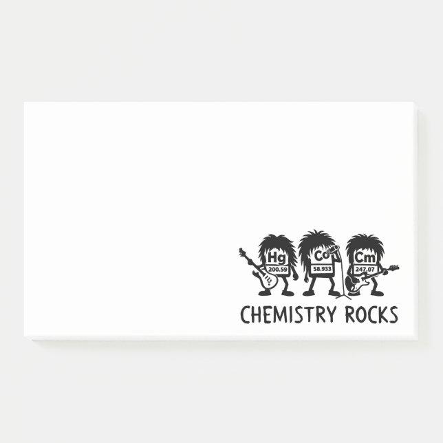 Notas Post-it® Chemistry Rocks Science Rock Band (Anverso)