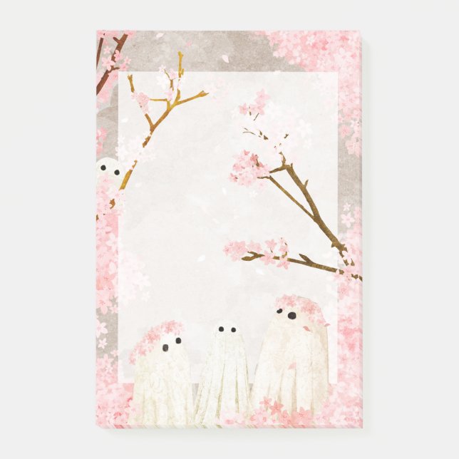Notas Post-it® Cherry Blossom Ghosts notepad (Anverso)