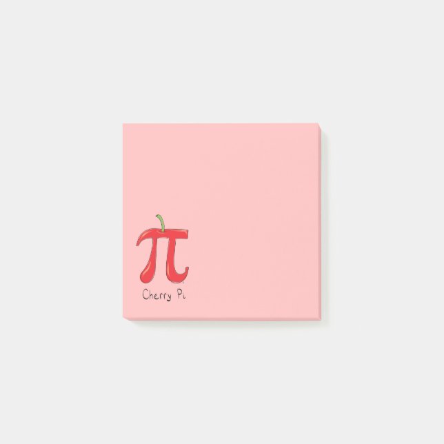 Notas Post-it® Cherry Pi Cute Math Pi Day Notes (Anverso)