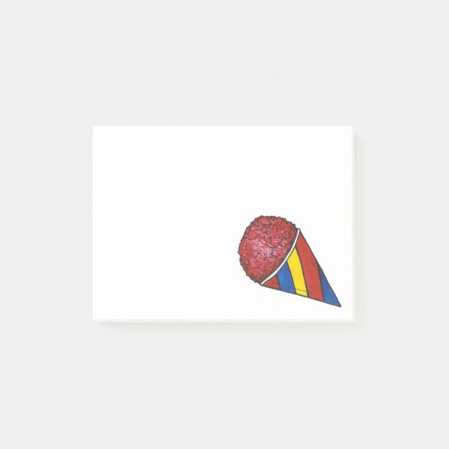 Notas Post-it® Cherry Red Sno Cone Snocone Post it (Anverso)