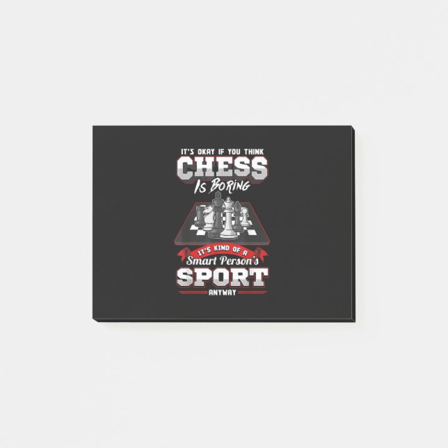 Notas Post-it® Chess Funny Cita Humor Sayings (Anverso)