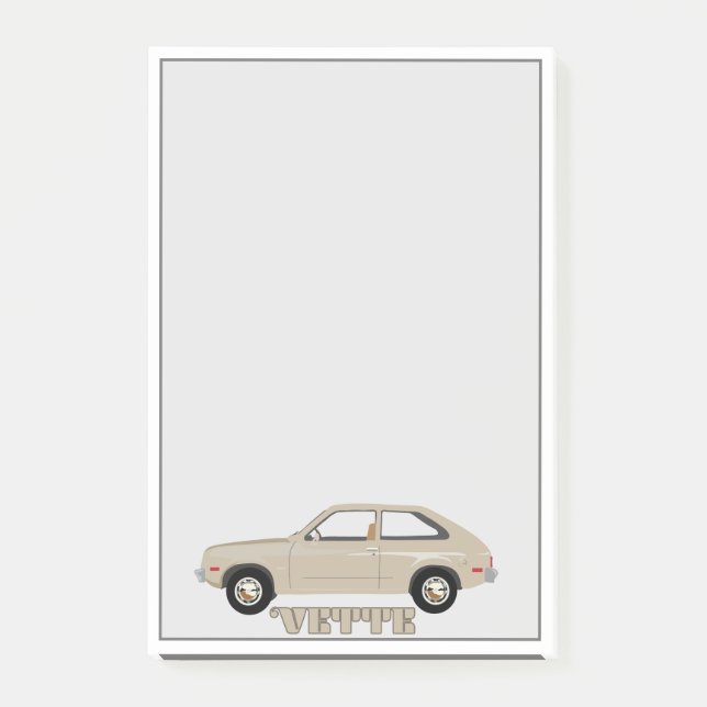 Notas Post-it® Chevrolet Chevette Vette beige coche retro clásico (Anverso)