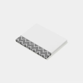 Notas Post-it® Chevron gris y negro