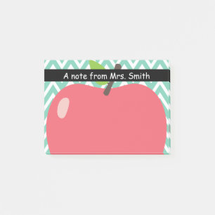 Notas Post-it® Chevron lindo raya al profesor grande de Apple