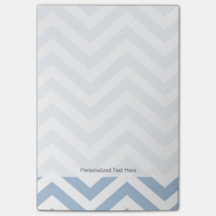 Notas Post-it® Chevron texturizado en azul claro