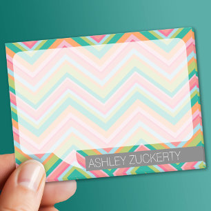 Notas Post-it® Chevrons coloridos hablan de burbuja nombre person